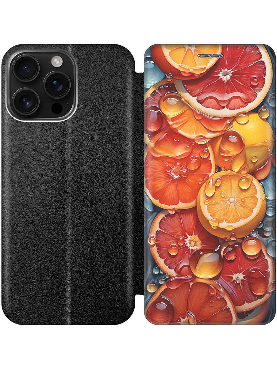 Чехол-книжка на Apple iPhone 16 Pro Max с принтом "Сочные апельсины в каплях" черный, Черный;красный;оранжевый, 785198331
Чехол-книжка на Apple iPhone 16 Pro Max с принтом "Сочные апельсины в каплях" черный, Черный;красный;оранжевый, 785198331