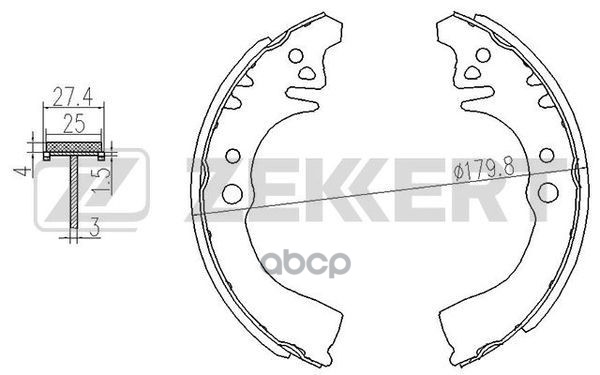 Колодки Торм. Бараб. Задн. Daihatsu Charade Ii-Iv 83- Geely Ck 05- Zekkert арт. bk-4099
Колодки Торм. Бараб. Задн. Daihatsu Charade Ii-Iv 83- Geely Ck 05- Zekkert арт. bk-4099