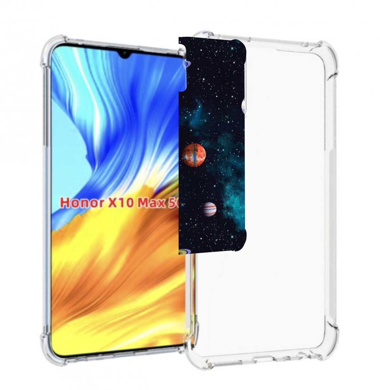 Чехол MyPads космическое-пространство для Honor X10 Max, Прозрачный, Tocco 
Чехол MyPads космическое-пространство для Honor X10 Max, Прозрачный, Tocco
