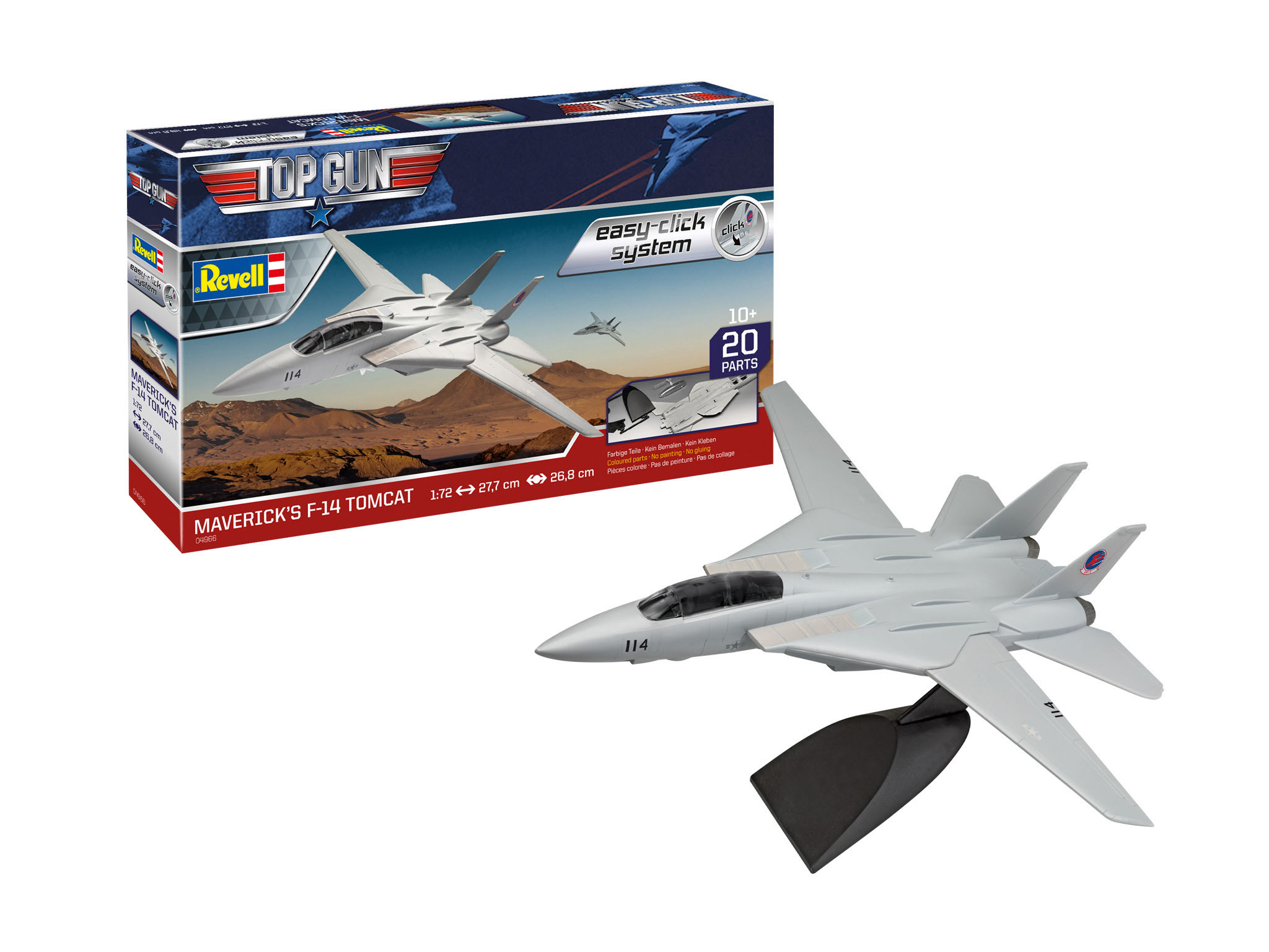 Сборная модель 1/72 Американский многоцелевой истребитель Томкэт Ф-14 Toп Ган Revell 04966
Сборная модель 1/72 Американский многоцелевой истребитель Томкэт Ф-14 Toп Ган Revell 04966