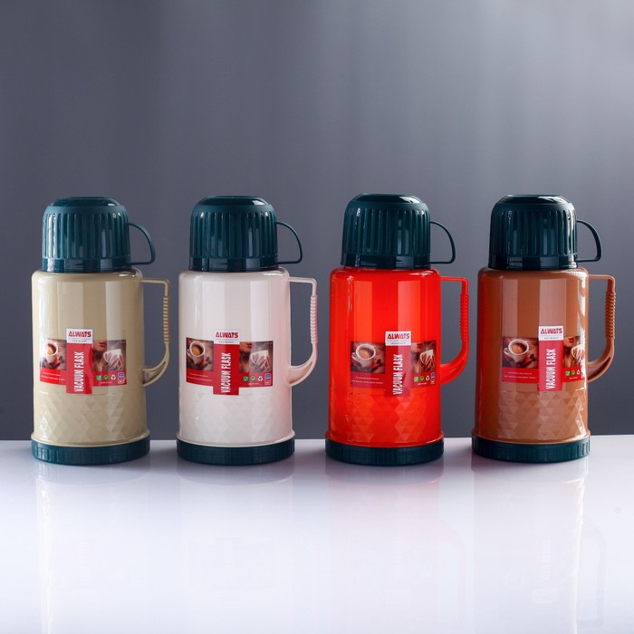 фото Термос "always" 1.2 л, сохраняет тепло 18 ч, 15 х 28 см, микс nobrand