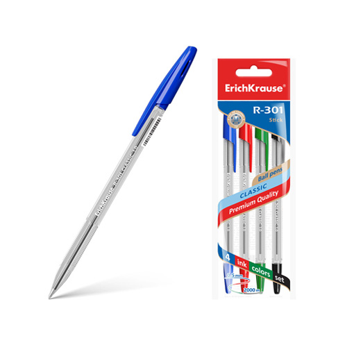 Набор шариковых ручек 04шт, ErichKrause R-301 Classic Stick 1.0, синий, черный, красн, зел
Набор шариковых ручек 04шт, ErichKrause R-301 Classic Stick 1.0, синий, черный, красн, зел