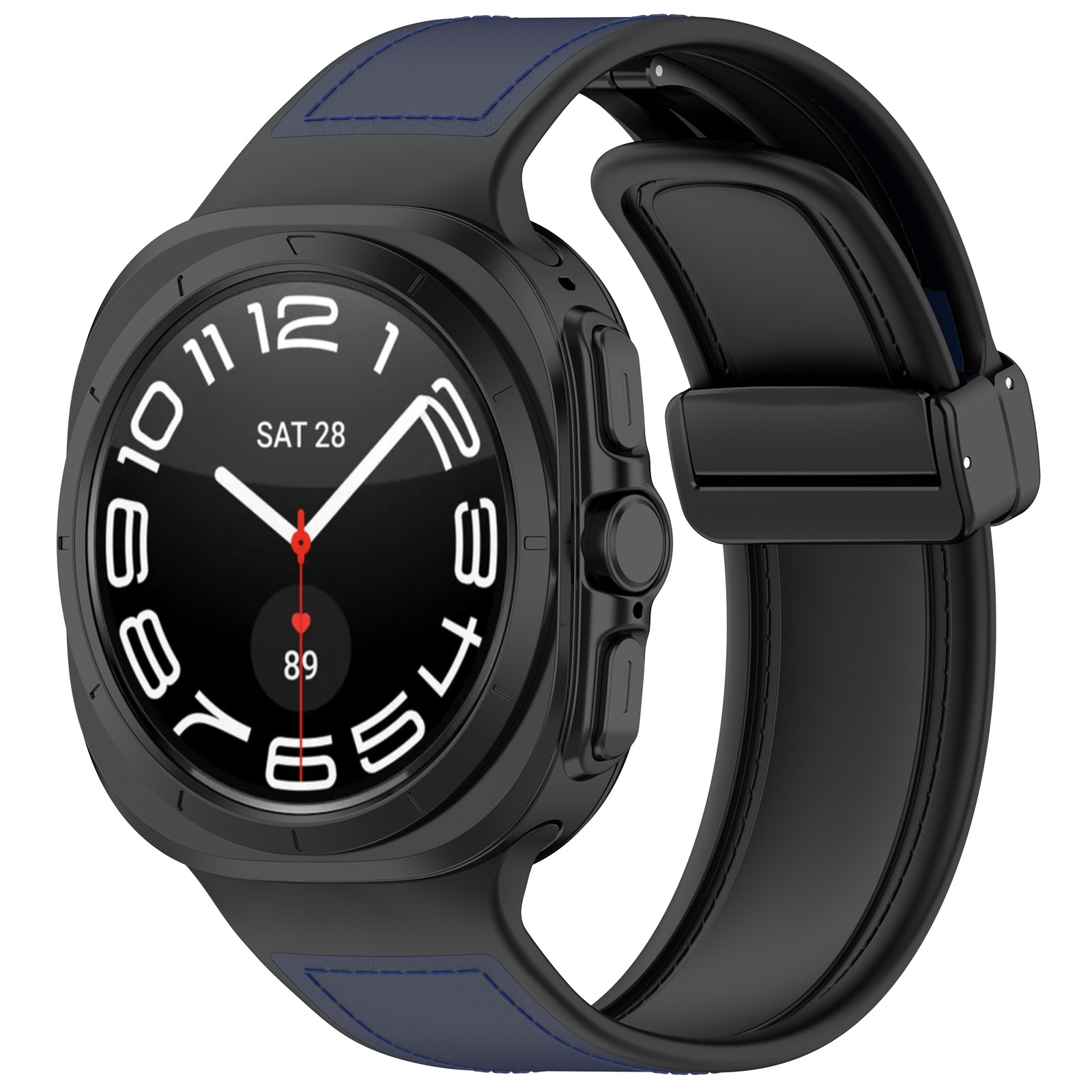 Силиконовый ремешок для Samsung Galaxy Watch Ultra, 47 мм, темно-синий, Силиконовый ремешок с кожаной вставкой и магнитной застежкой для Samsung Galaxy Watch Ultra, 47 мм
Силиконовый ремешок для Samsung Galaxy Watch Ultra, 47 мм, темно-синий, Силиконовый ремешок с кожаной вставкой и магнитной застежкой для Samsung Galaxy Watch Ultra, 47 мм