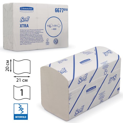 Полотенца бумажные 320 шт., KIMBERLY-CLARK Scott, 15 шт., Xtra, белые, 21х20 см, Interfold, Белый
Полотенца бумажные 320 шт., KIMBERLY-CLARK Scott, 15 шт., Xtra, белые, 21х20 см, Interfold, Белый