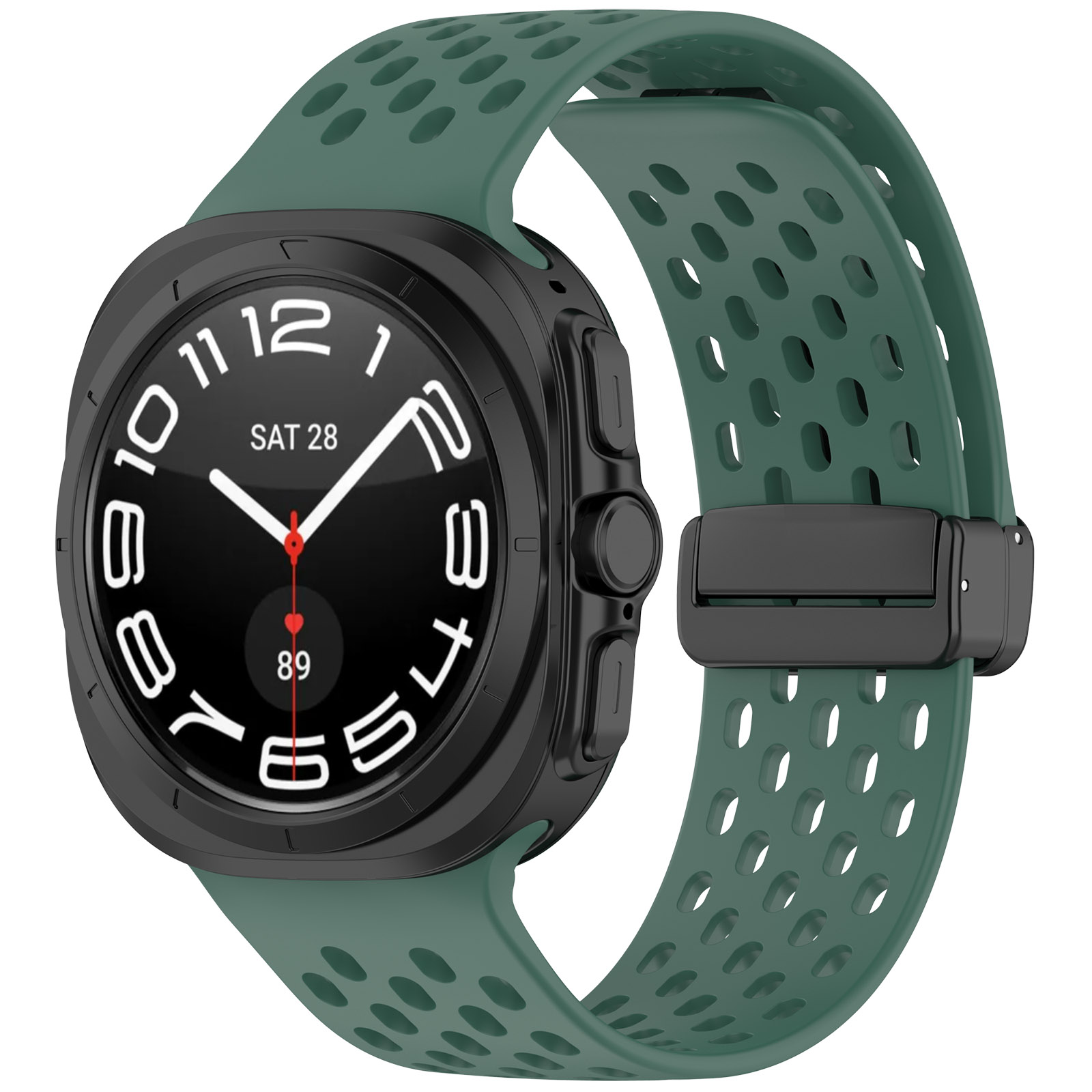 Силиконовый ремешок для Samsung Galaxy Watch Ultra, 47 мм, темно-зеленый, Силиконовый ремешок с вентиляцией и магнитной застежкой для Samsung Galaxy Watch Ultra, 47 мм
Силиконовый ремешок для Samsung Galaxy Watch Ultra, 47 мм, темно-зеленый, Силиконовый ремешок с вентиляцией и магнитной застежкой для Samsung Galaxy Watch Ultra, 47 мм