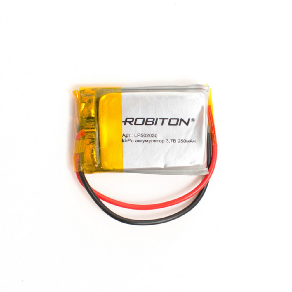 Аккумулятор ROBITON LP 502030, Li-Pol, 3.7 В, 250 мАч, призма со схемой защиты, LP 502030
Аккумулятор ROBITON LP 502030, Li-Pol, 3.7 В, 250 мАч, призма со схемой защиты, LP 502030