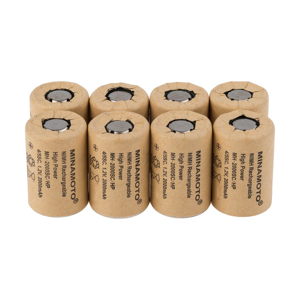 Аккумулятор MINAMOTО MH-2000SC/HP (4/5 SC), NiMH, 1.2 В, 2000 мАч (комплект из 8 штук)
Аккумулятор MINAMOTО MH-2000SC/HP (4/5 SC), NiMH, 1.2 В, 2000 мАч (комплект из 8 штук)