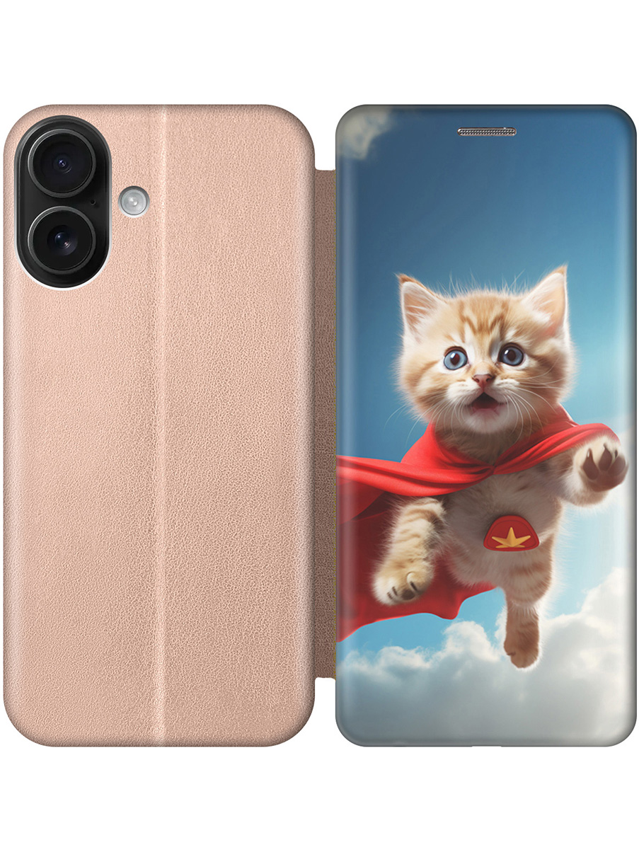 Чехол-книжка на Apple iPhone 16 с принтом "Летящий котенок" золотой, Золотистый;белый;голубой;бежевый, 785196511
Чехол-книжка на Apple iPhone 16 с принтом "Летящий котенок" золотой, Золотистый;белый;голубой;бежевый, 785196511