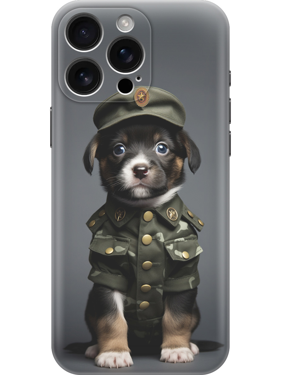 Силиконовый чехол на Apple iPhone 16 Pro Max с принтом "Щенок-военный", Прозрачный;зеленый;черный, 785198311
Силиконовый чехол на Apple iPhone 16 Pro Max с принтом "Щенок-военный", Прозрачный;зеленый;черный, 785198311