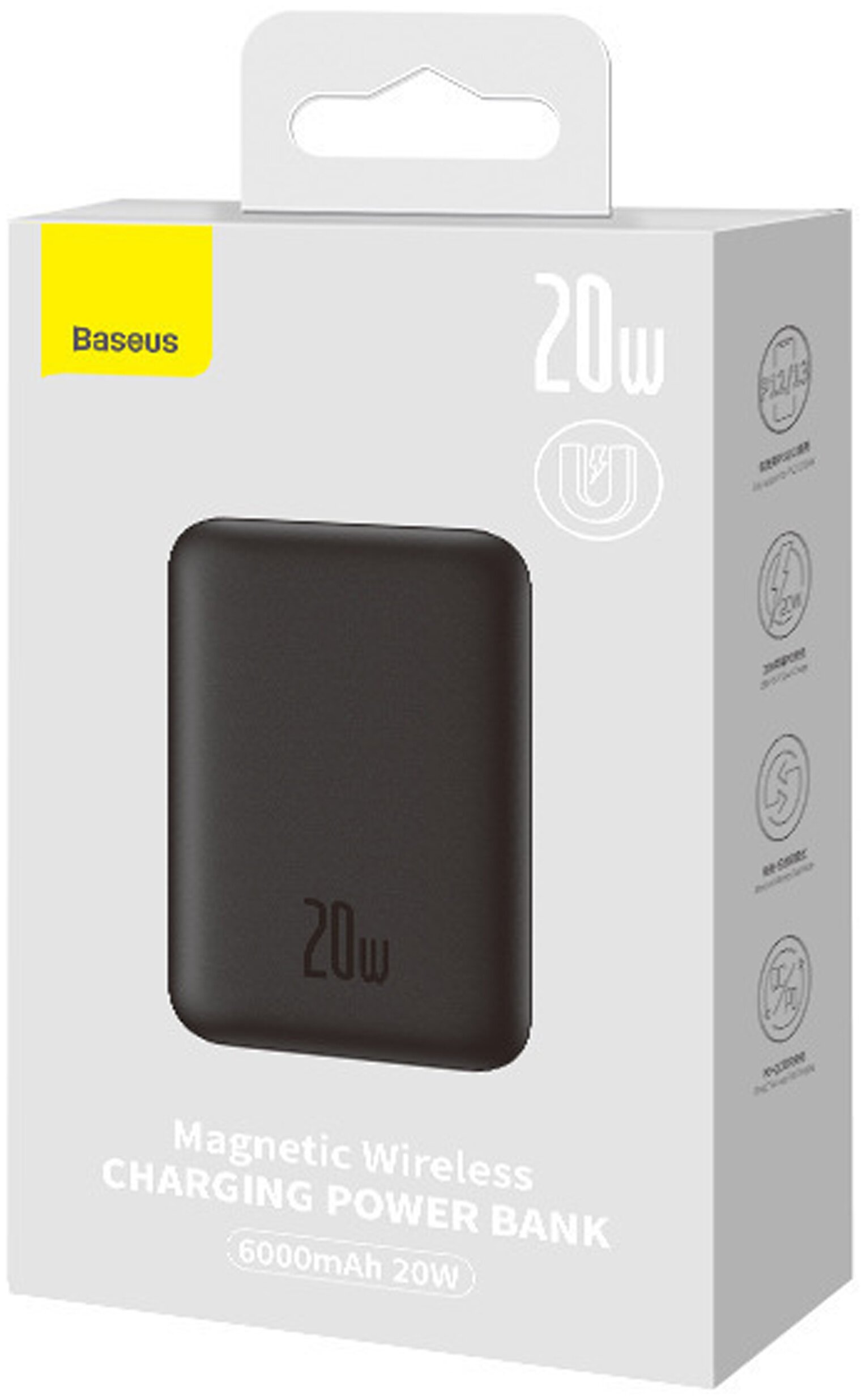 Внешний аккумулятор Baseus Magnetic power bank 6000 мА/ч для мобильных устройств, черный, Baseus
Внешний аккумулятор Baseus Magnetic power bank 6000 мА/ч для мобильных устройств, черный, Baseus