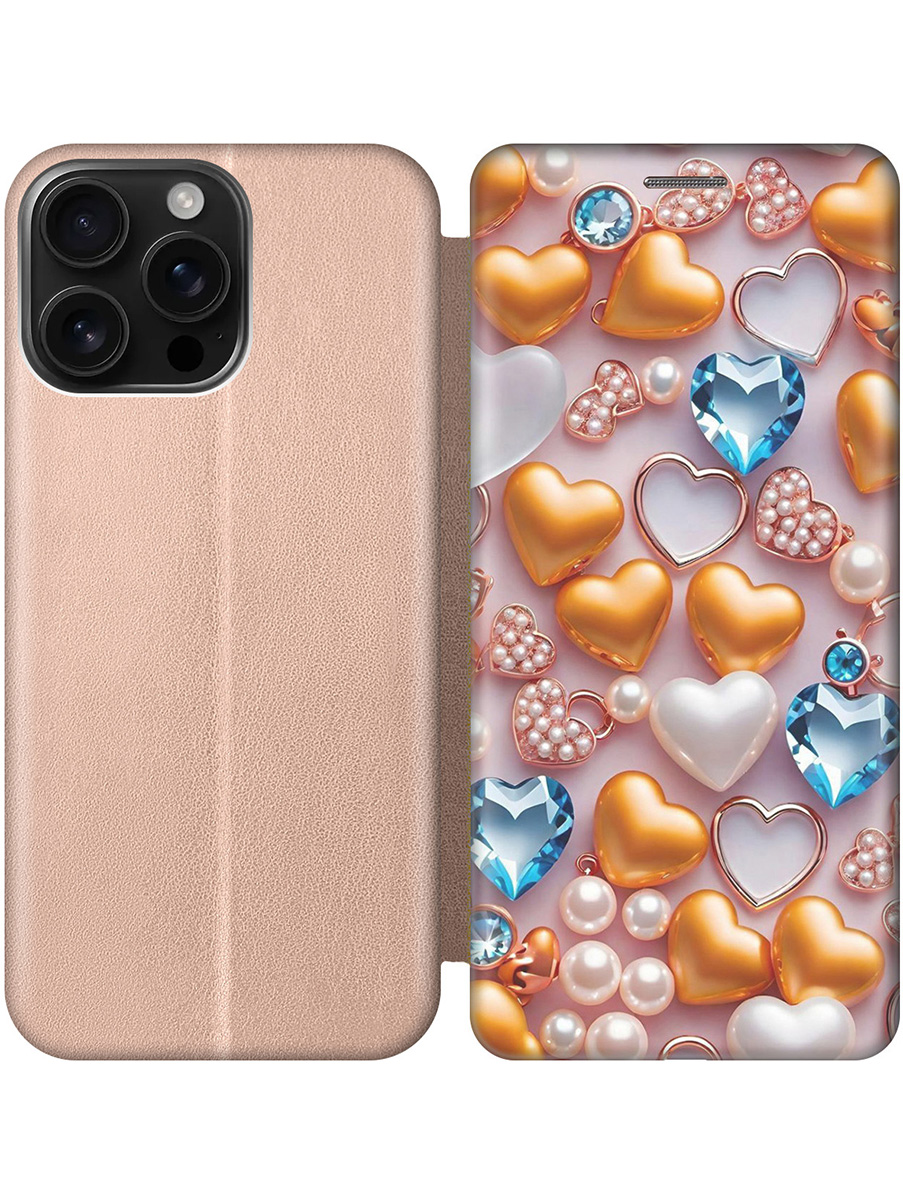 Чехол-книжка на Apple iPhone 16 Pro Max с принтом "Украшения и сердечки" золотой, Золотистый;белый;голубой, 785198391
Чехол-книжка на Apple iPhone 16 Pro Max с принтом "Украшения и сердечки" золотой, Золотистый;белый;голубой, 785198391