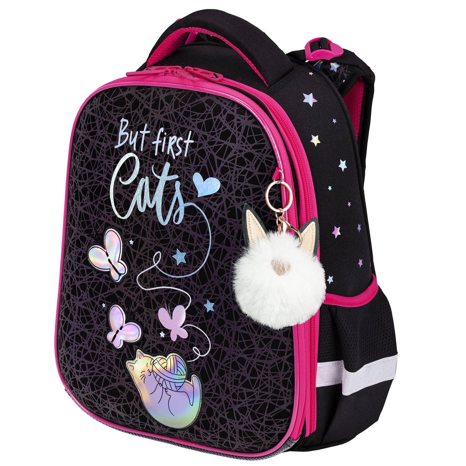 Ранец Brauberg Luminous, 2 отделения, с брелоком, Cats first, светящийся, 38х29х16 см, 271, Черный, LUMINOUS
Ранец Brauberg Luminous, 2 отделения, с брелоком, Cats first, светящийся, 38х29х16 см, 271, Черный, LUMINOUS