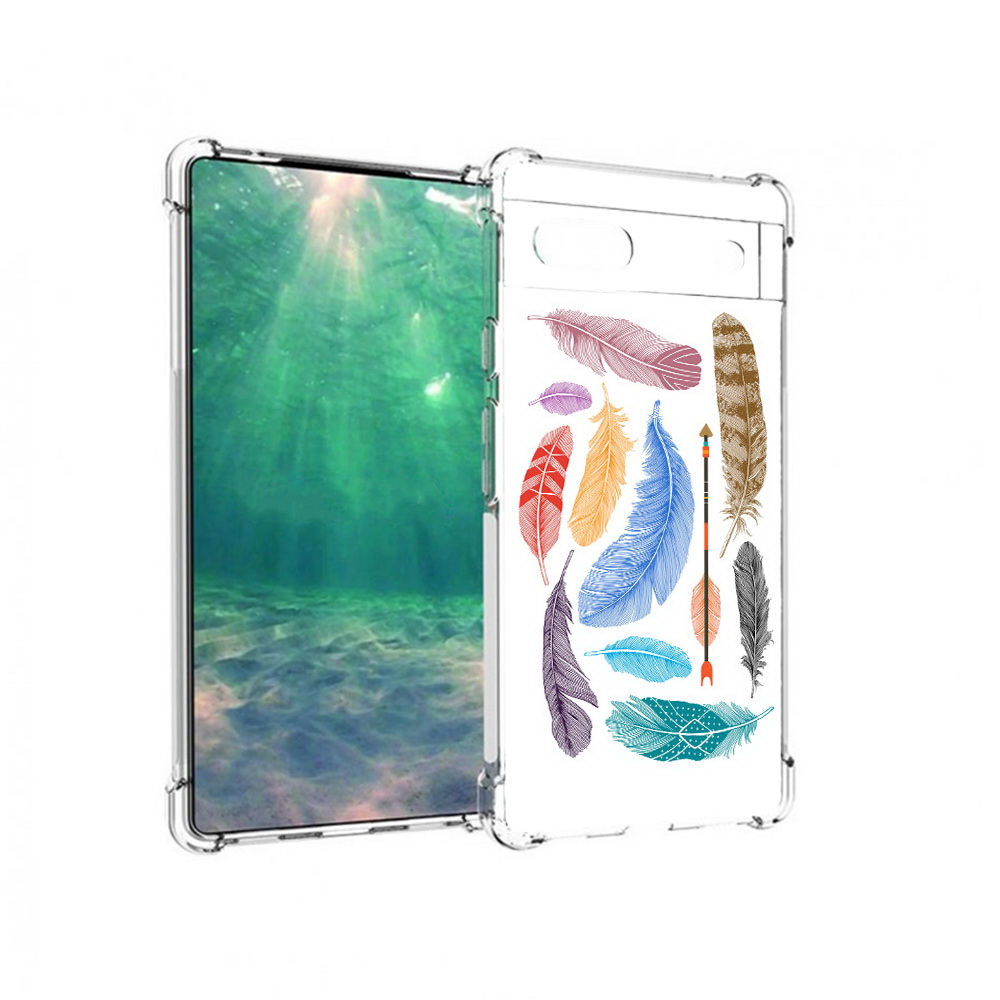 Чехол MyPads Tocco для Google Pixel 6A разноцветные перья, Прозрачный, Tocco 
Чехол MyPads Tocco для Google Pixel 6A разноцветные перья, Прозрачный, Tocco