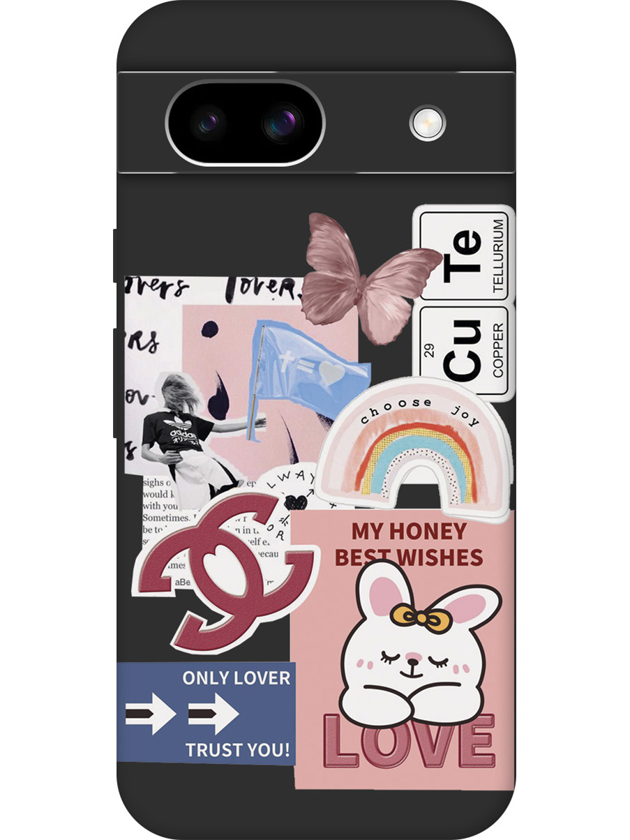 Силиконовый чехол на Google Pixel 8a с принтом "Милые стикеры" матовый черный, Черный;прозрачный;белый;розовый, 784809185
Силиконовый чехол на Google Pixel 8a с принтом "Милые стикеры" матовый черный, Черный;прозрачный;белый;розовый, 784809185