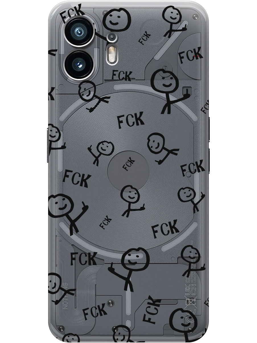 Силиконовый чехол на Nothing Phone (2) с принтом "Fck Pattern" прозрачный, Прозрачный;черный, 784811561
Силиконовый чехол на Nothing Phone (2) с принтом "Fck Pattern" прозрачный, Прозрачный;черный, 784811561