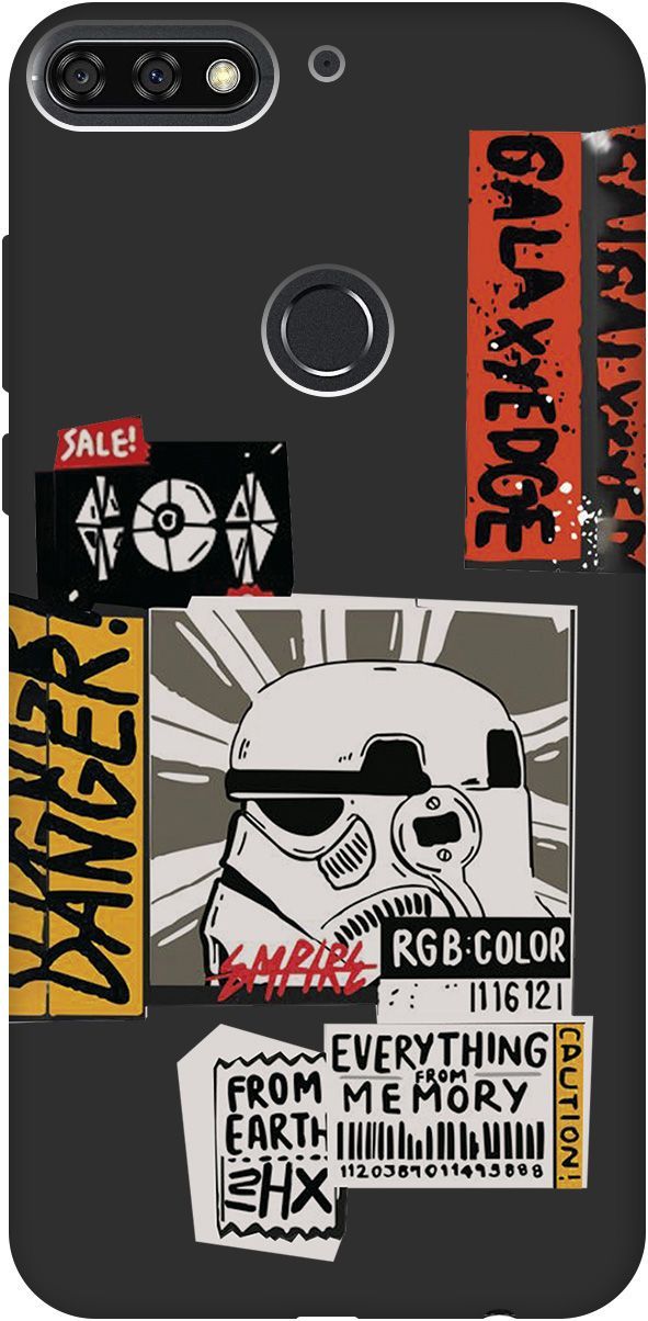 Чехол на Honor 7C/7A Pro/Huawei Y6 Prime (2018) "Stormtrooper Stickers" черный, Черный;белый, 8392
Чехол на Honor 7C/7A Pro/Huawei Y6 Prime (2018) "Stormtrooper Stickers" черный, Черный;белый, 8392
