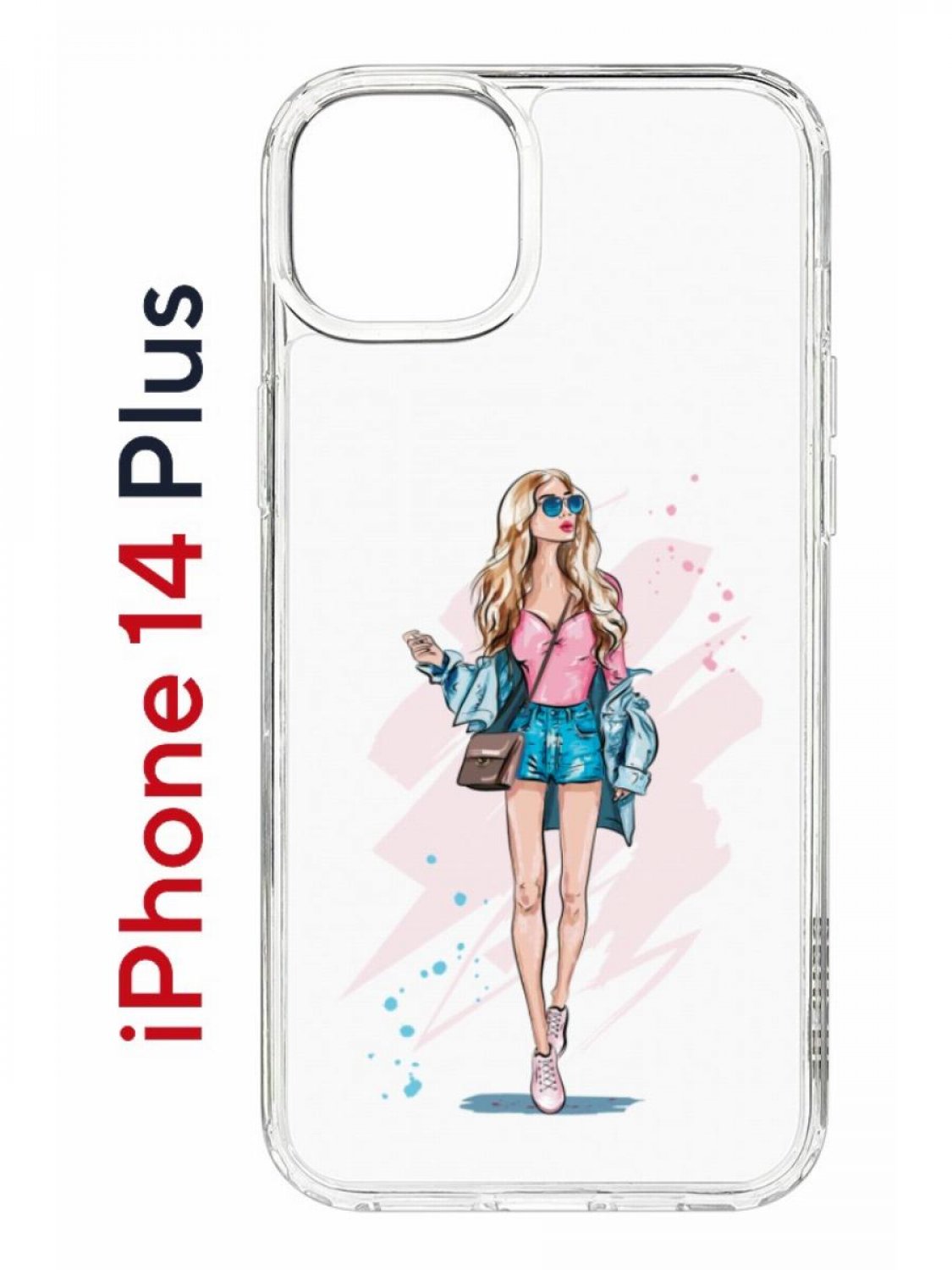 Чехол на iPhone 14 Plus с принтом Kruche Print Fashion Girl, бампер с защитой камеры, Прозрачный;розовый;голубой;бежевый, Айфон 14 Плюс
Чехол на iPhone 14 Plus с принтом Kruche Print Fashion Girl, бампер с защитой камеры, Прозрачный;розовый;голубой;бежевый, Айфон 14 Плюс