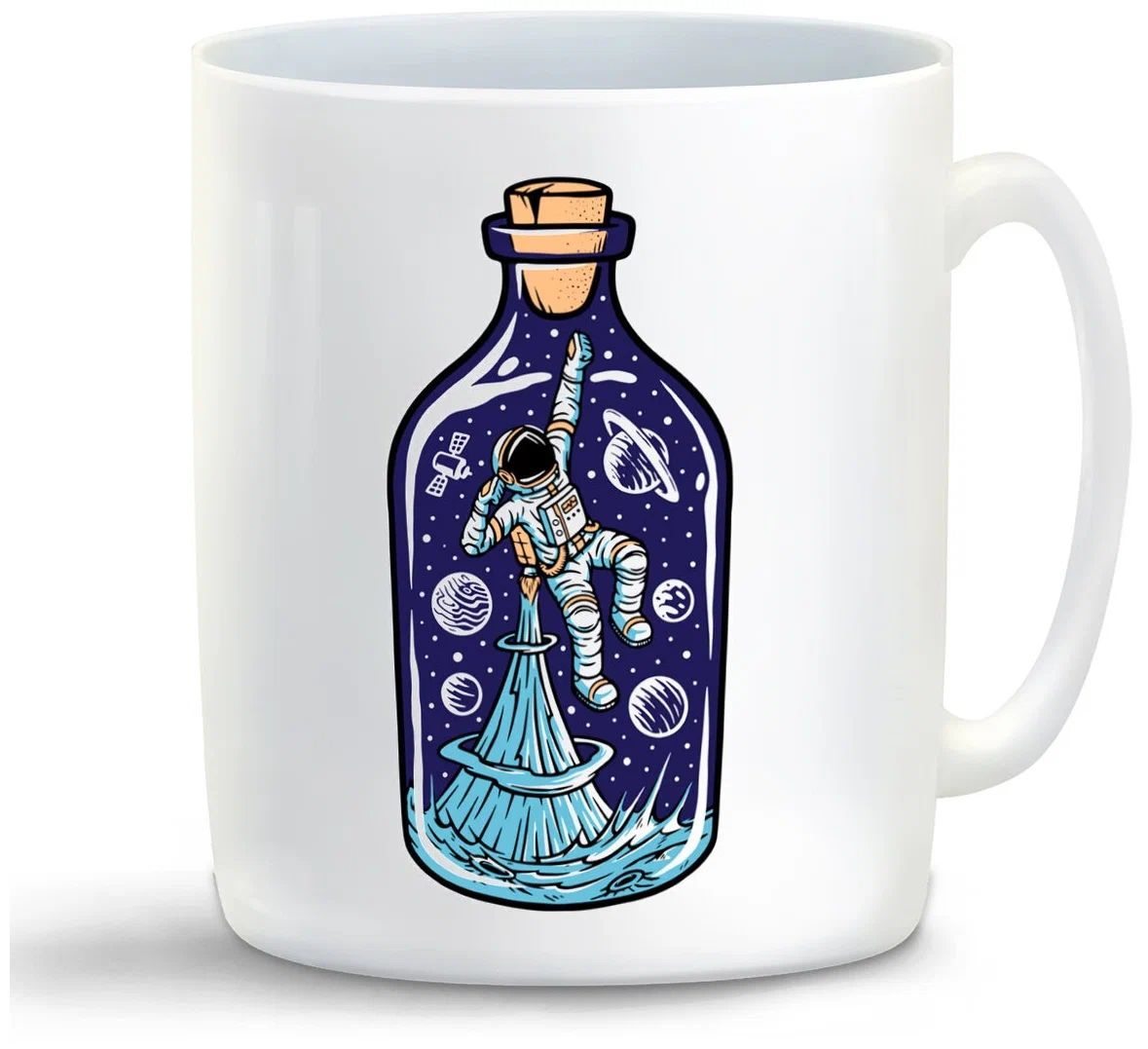 Кружка CoolPodarok Илюстрация.Космонавт в бутылке 
Кружка CoolPodarok Илюстрация.Космонавт в бутылке