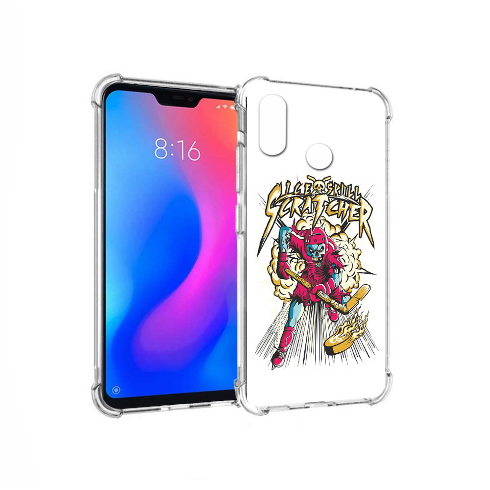 Чехол MyPads Tocco для Xiaomi Redmi 6 Pro нарисованный скелет хоккеист (PT113887.306.514), Прозрачный, Tocco 
Чехол MyPads Tocco для Xiaomi Redmi 6 Pro нарисованный скелет хоккеист (PT113887.306.514), Прозрачный, Tocco