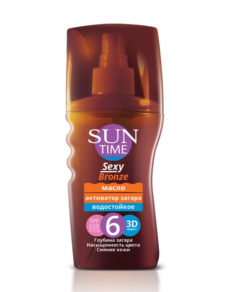 Масло активатор загара "Sexy Bronze" SPF-6 из серии "SUN TIME", 150 мл, Солнцезащитная серия SUN TIME
Масло активатор загара "Sexy Bronze" SPF-6 из серии "SUN TIME", 150 мл, Солнцезащитная серия SUN TIME
