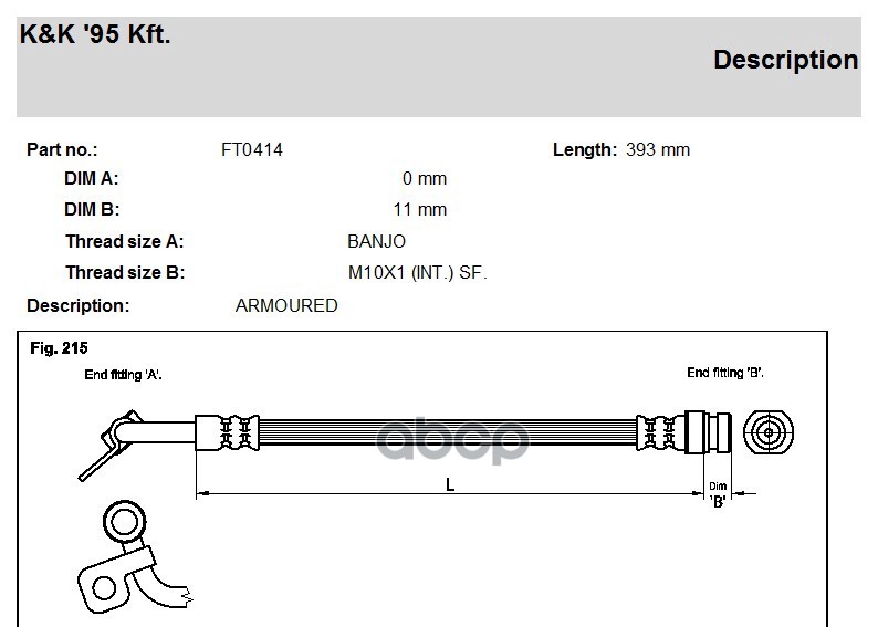 Шланг Тормозной Hyundai Starex (H1) 2.4 2.5 Td 06.97- K&K арт. ft0414
Шланг Тормозной Hyundai Starex (H1) 2.4 2.5 Td 06.97- K&K арт. ft0414