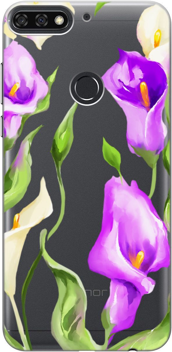Чехол на Honor 7C/7A Pro/Huawei Y6 Prime (2018) "Amazing Callas" прозрачный, Прозрачный;фиолетовый, 5281
Чехол на Honor 7C/7A Pro/Huawei Y6 Prime (2018) "Amazing Callas" прозрачный, Прозрачный;фиолетовый, 5281