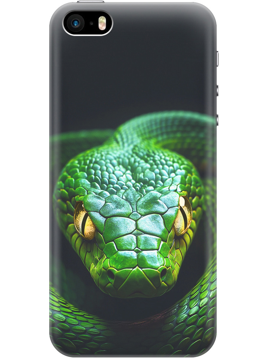 Силиконовый чехол на Apple iPhone SE / 5s / 5 с принтом "Зеленая змея", Прозрачный;черный;серебристый;зеленый, 713830213
Силиконовый чехол на Apple iPhone SE / 5s / 5 с принтом "Зеленая змея", Прозрачный;черный;серебристый;зеленый, 713830213