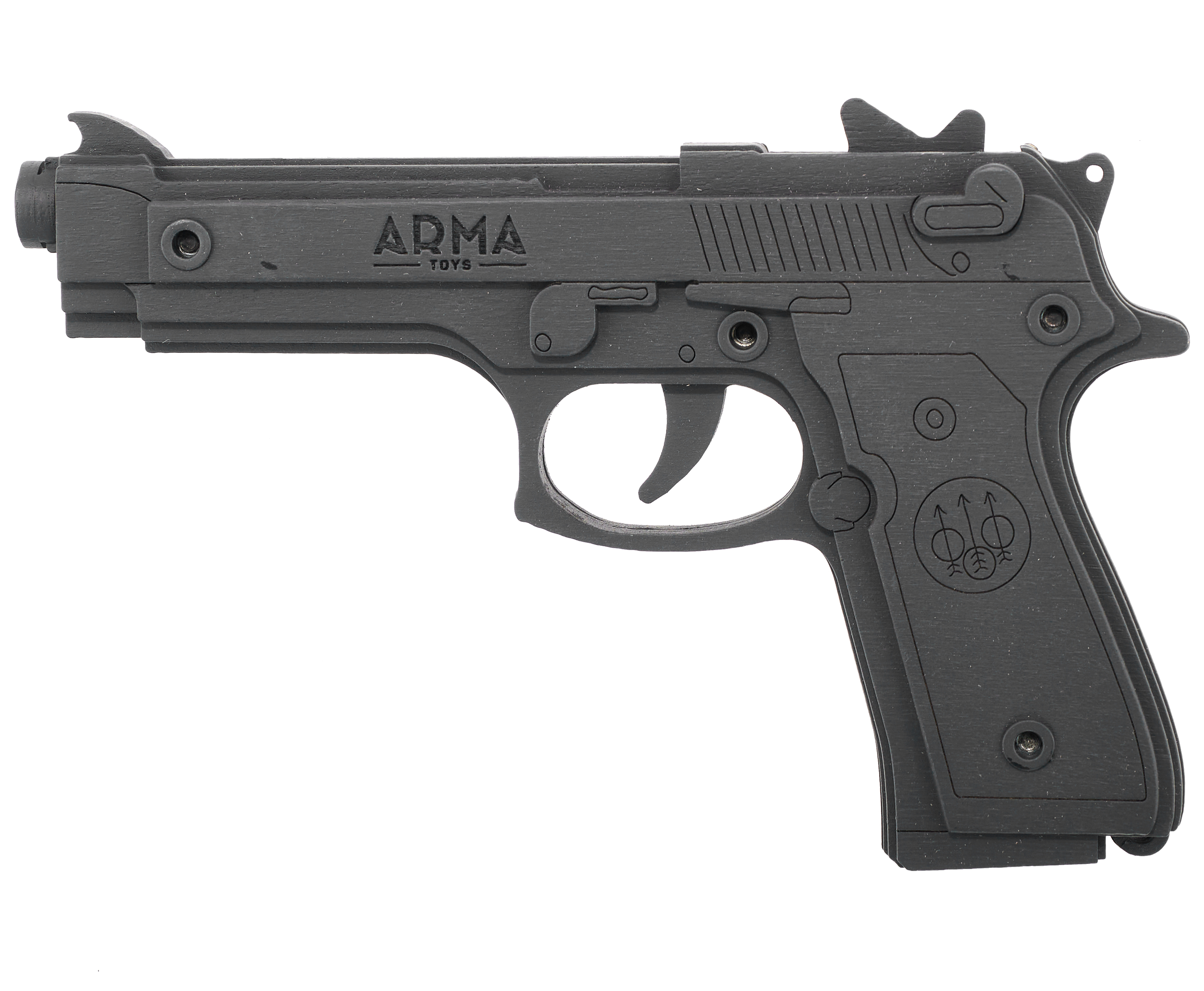 Резинкострел игрушечный Arma toys пистолет Беретта макет, AT034, окрашенный, Черный, Беретта
Резинкострел игрушечный Arma toys пистолет Беретта макет, AT034, окрашенный, Черный, Беретта
