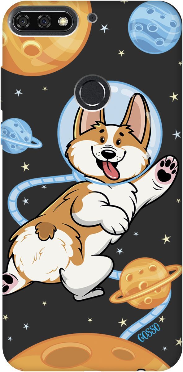 Чехол на Honor 7C/7A Pro/Huawei Y6 Prime (2018) "CosmoCorgi" черный, Черный;коричневый, 2477
Чехол на Honor 7C/7A Pro/Huawei Y6 Prime (2018) "CosmoCorgi" черный, Черный;коричневый, 2477