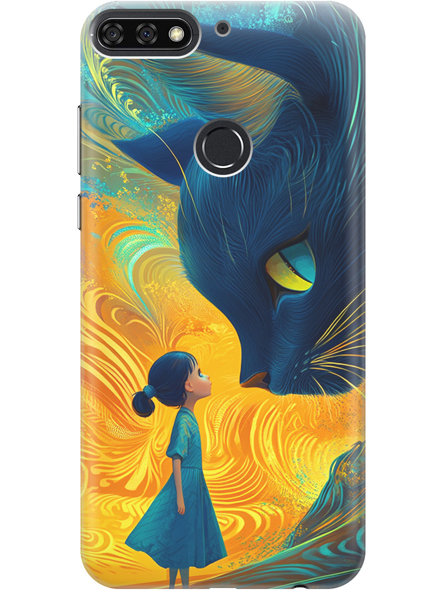 Силиконовый чехол на Honor 7C / 7A Pro / Huawei Y6 Prime (2018) с принтом "Девочка и кот", Прозрачный;желтый;синий, 717873085
Силиконовый чехол на Honor 7C / 7A Pro / Huawei Y6 Prime (2018) с принтом "Девочка и кот", Прозрачный;желтый;синий, 717873085