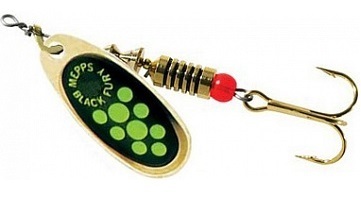 фото Блесна вращающаяся mepps black fury 00, gold/chartreuse, комплект из 1 штука