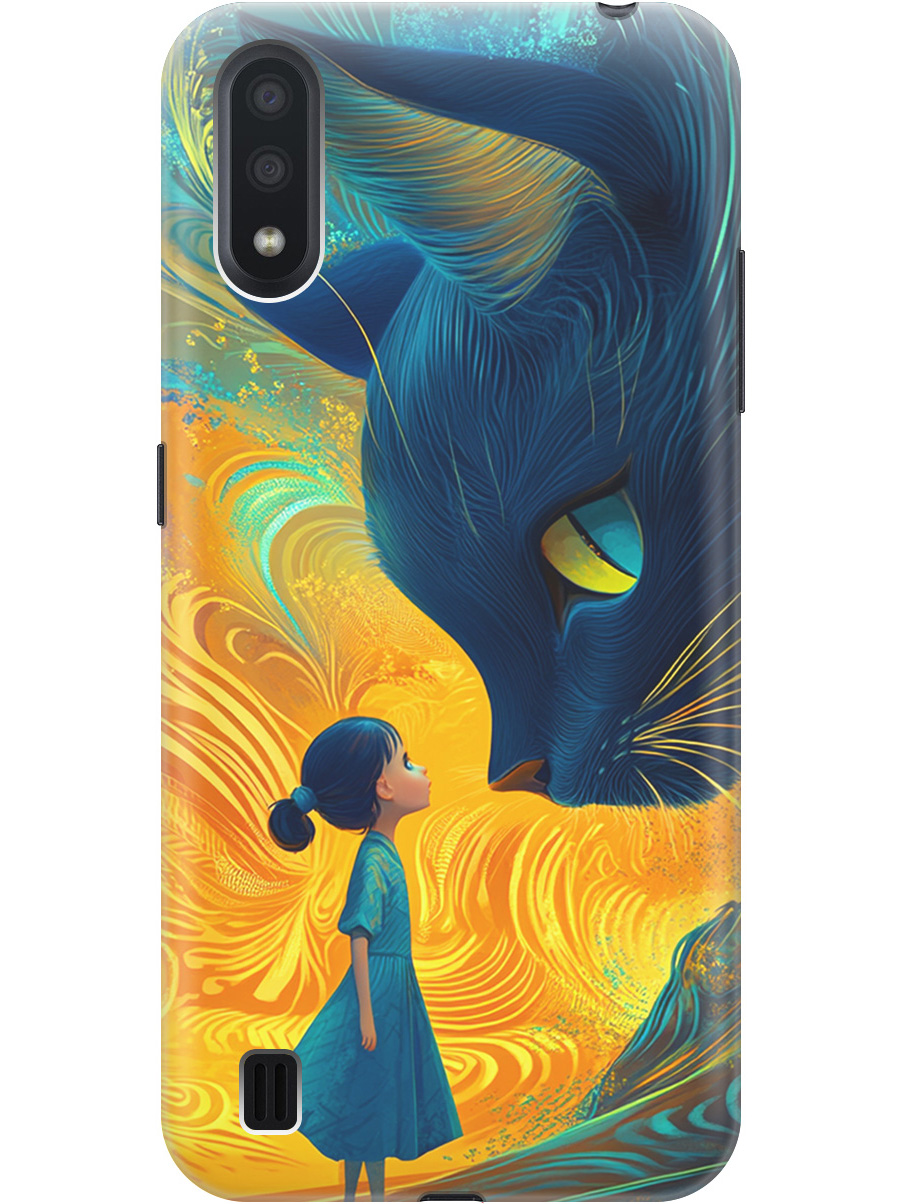 Силиконовый чехол на Samsung Galaxy A01 с принтом "Девочка и кот", Прозрачный;желтый;синий, 722444485
Силиконовый чехол на Samsung Galaxy A01 с принтом "Девочка и кот", Прозрачный;желтый;синий, 722444485