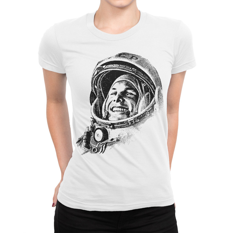 фото Футболка женская dream shirts юрий гагарин 6-w белая 3xl