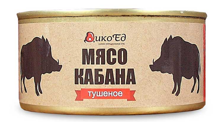 Тушеное мясо кабана (тушенка из кабанины) ДикоЕд 325г
Тушеное мясо кабана (тушенка из кабанины) ДикоЕд 325г