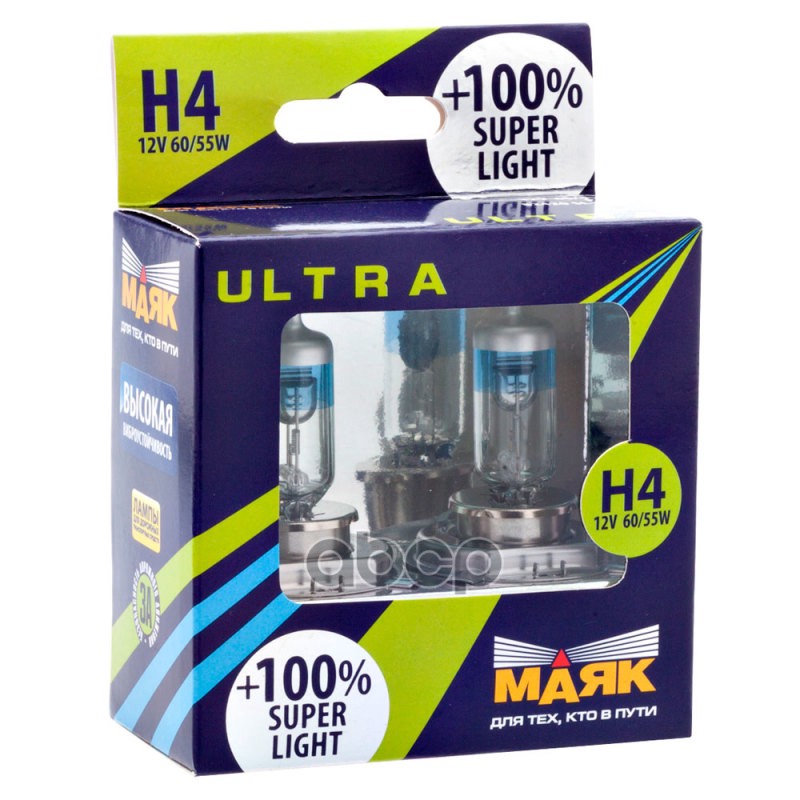 Лампа 12v H4 60/55w +100% P43t Маяк Ультра Super Light 1 Шт. Картон 82420sl+100new Маяк ар
Лампа 12v H4 60/55w +100% P43t Маяк Ультра Super Light 1 Шт. Картон 82420sl+100new Маяк ар