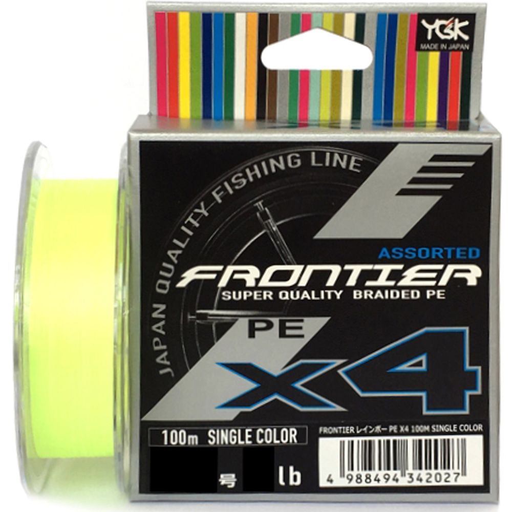 Шнур YGK FRONTIER ASSORTED X4 100m светло салатовый #2.5 0.260mm 25lb 11.3kg, FRONTIER ASSORTED X4
Шнур YGK FRONTIER ASSORTED X4 100m светло салатовый #2.5 0.260mm 25lb 11.3kg, FRONTIER ASSORTED X4