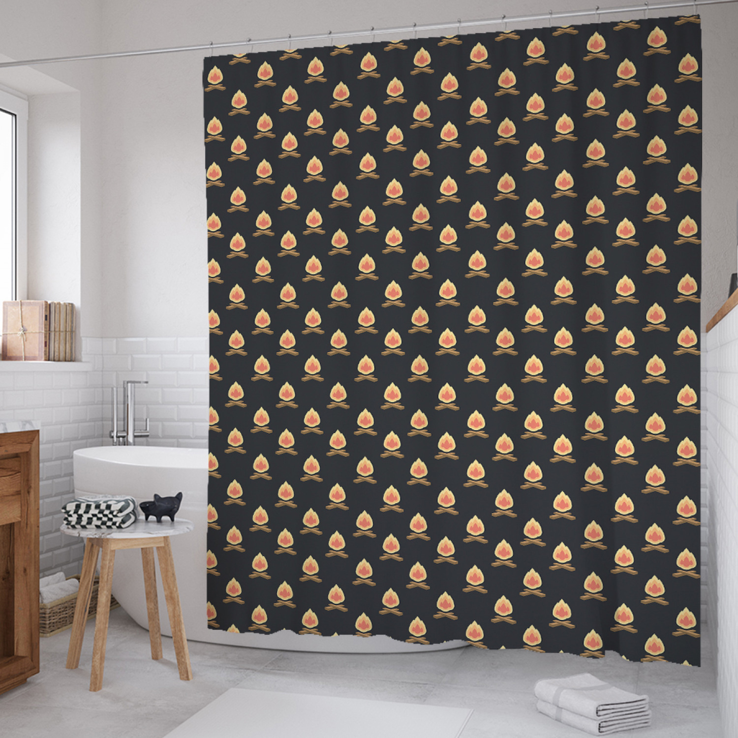 Штора для ванной JoyArty "Маленький костёр" из сатена, 180х200 см с крючками, Черный, Маленький костёр
Штора для ванной JoyArty "Маленький костёр" из сатена, 180х200 см с крючками, Черный, Маленький костёр