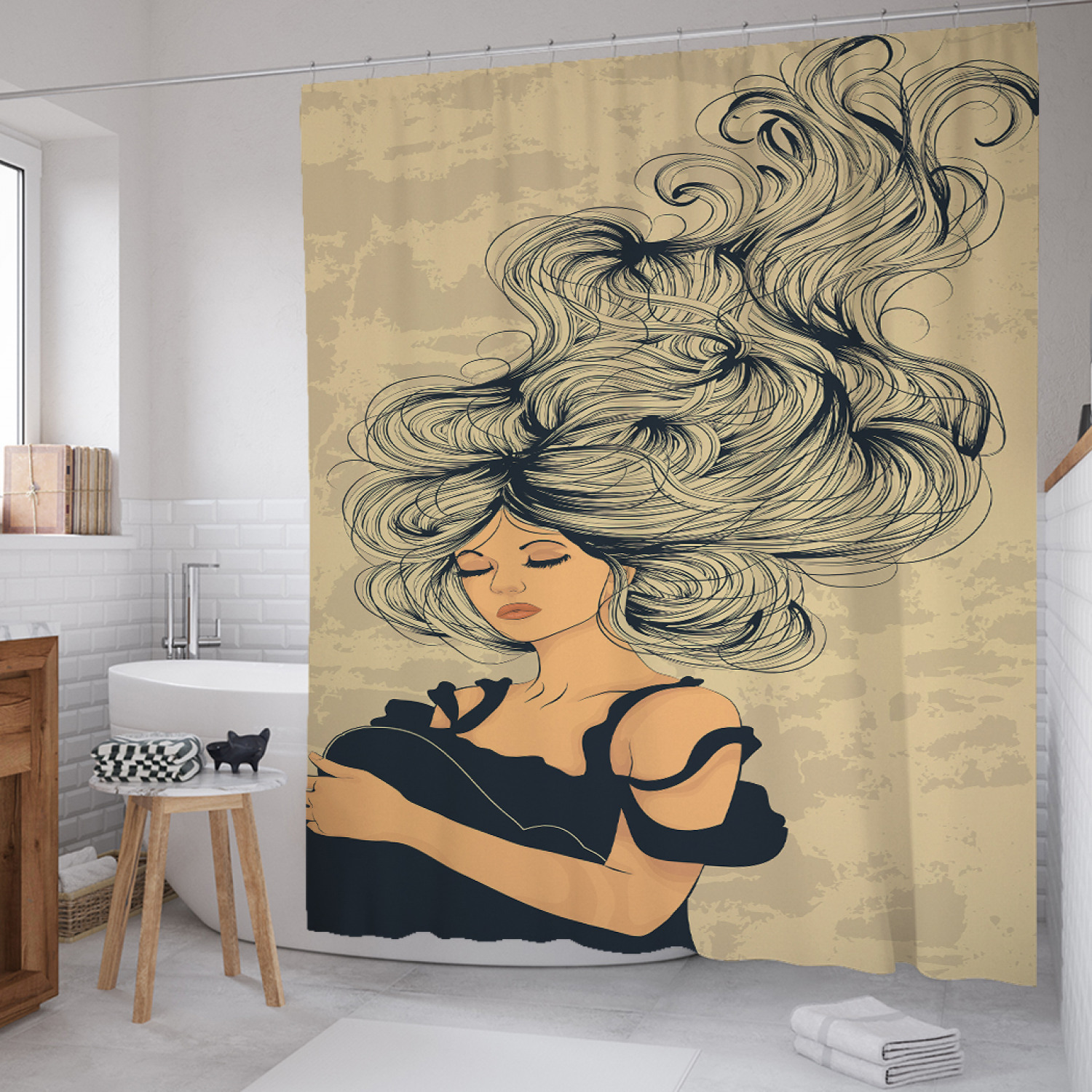 Штора для ванной JoyArty "Длинноволосая девушка" из сатена, 180х200 см с крючками, Бежевый, Длинноволосая девушка
Штора для ванной JoyArty "Длинноволосая девушка" из сатена, 180х200 см с крючками, Бежевый, Длинноволосая девушка