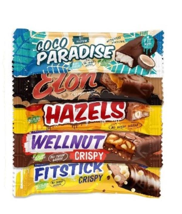Протеиновые батончики Fit Kit Coco, Elon, Fitstick, Hazels, Wellnut Ассорти, 20 шт х 45 г
Протеиновые батончики Fit Kit Coco, Elon, Fitstick, Hazels, Wellnut Ассорти, 20 шт х 45 г