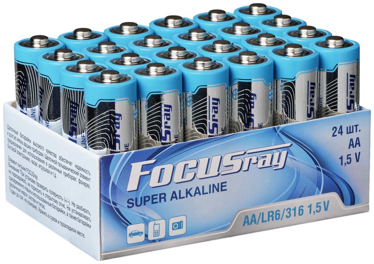 Батарейки FOCUSray SUPER ALKALINE LR06/S24 24/192/768, SUPER ALKALINE LR06/S24 24/192/768
Батарейки FOCUSray SUPER ALKALINE LR06/S24 24/192/768, SUPER ALKALINE LR06/S24 24/192/768