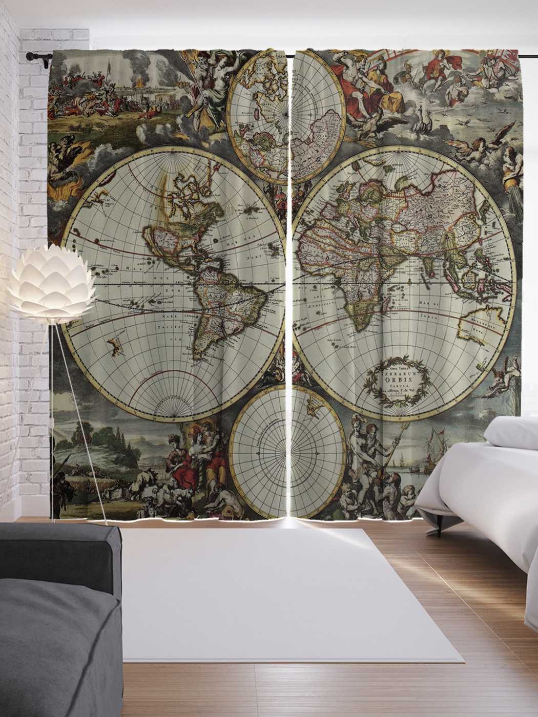 фото Шторы joyarty с фотопечатью "атласное виденье" из сатена, 290х265 см