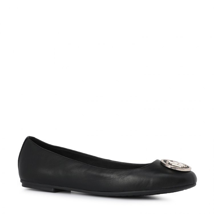 фото Женские балетки tommy hilfiger th essentials flat ballerina fw0fw05782 цв. черный 36 eu