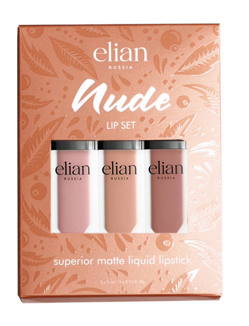 фото Набор для губ elian russia | superior matte liquid lipstick, nude lip set