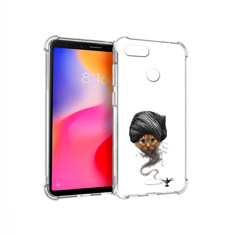 Чехол MyPads Tocco для Xiaomi Redmi 6 кот джин (PT113762.304.398), Прозрачный, Tocco