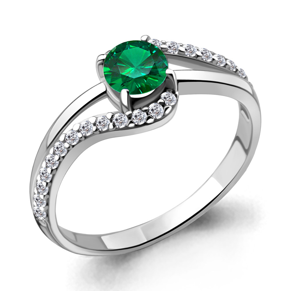 Кольцо из серебра с фианитом/изумрудом искусственным р. Aquamarine 68920АГ, 68920АГ_925_р
Кольцо из серебра с фианитом/изумрудом искусственным р. Aquamarine 68920АГ, 68920АГ_925_р