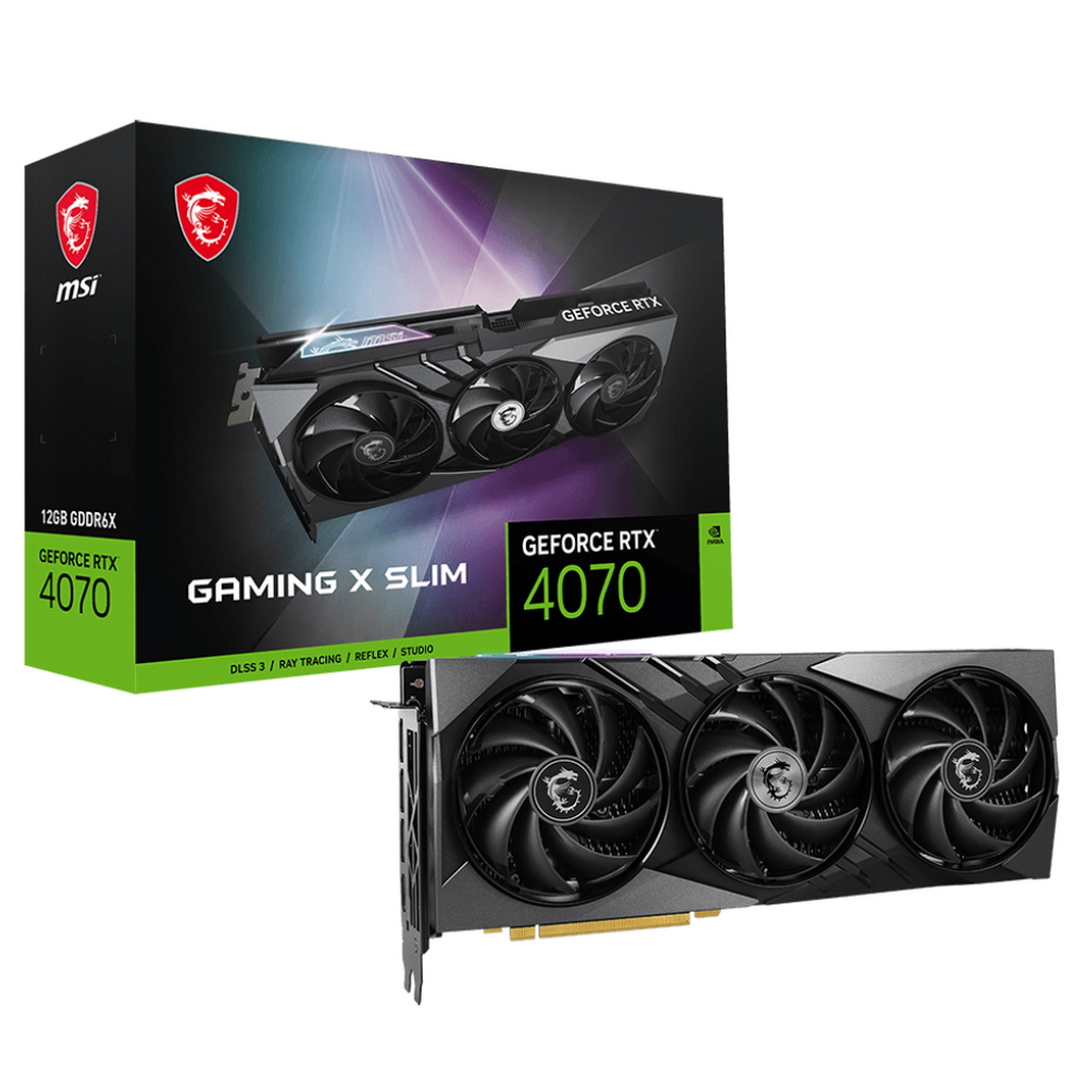 Видеокарта MSI NVIDIA GeForce RTX 4070 GAMING X SLIM, GeForce RTX 4070 GAMING X SLIM
Видеокарта MSI NVIDIA GeForce RTX 4070 GAMING X SLIM, GeForce RTX 4070 GAMING X SLIM