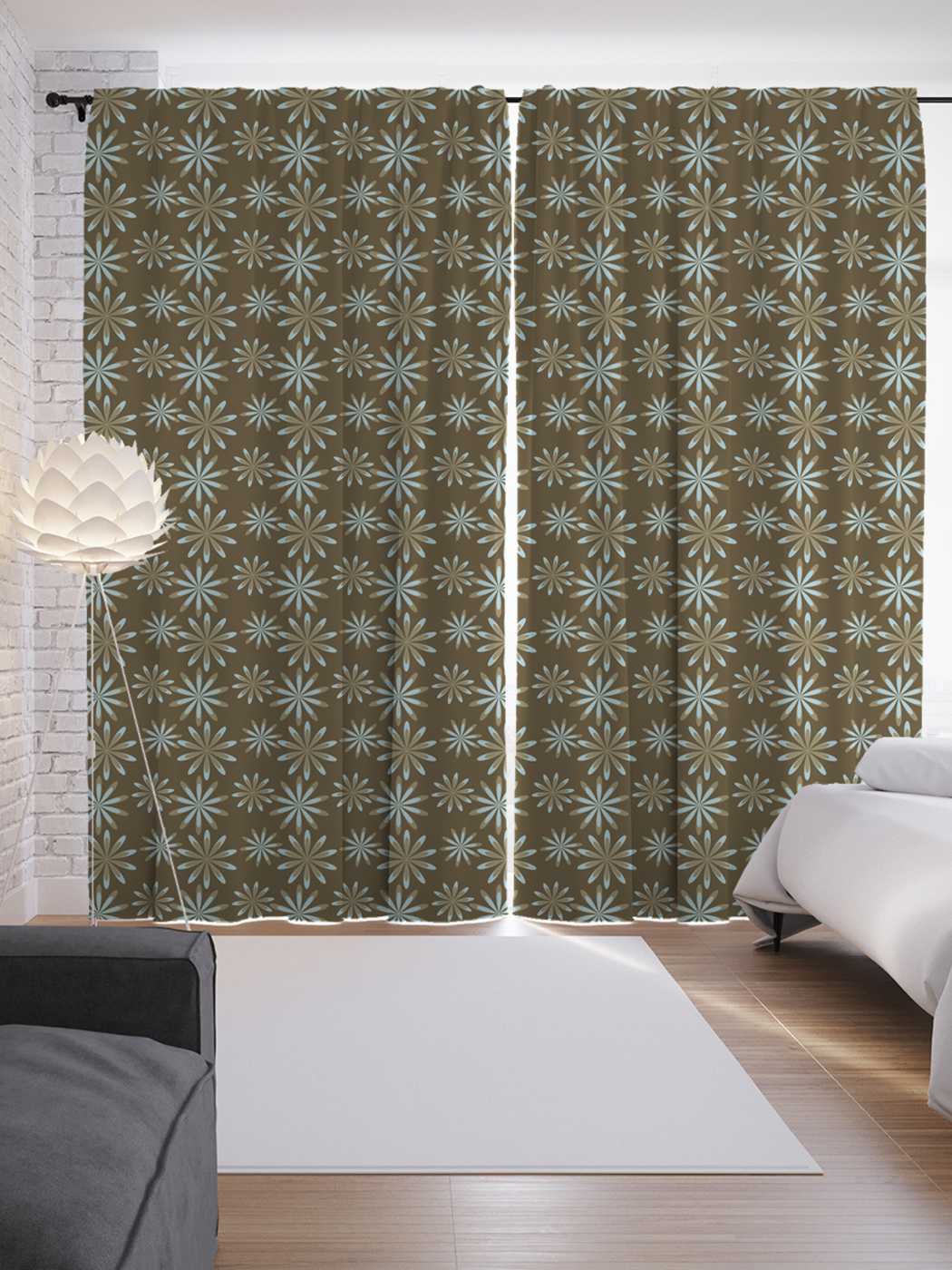 фото Шторы joyarty с фотопечатью "подземные цветы" из сатена, 290х265 см