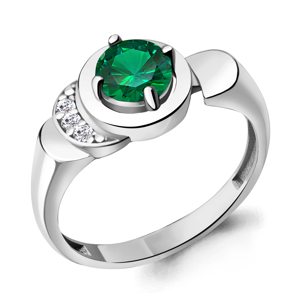 Кольцо из серебра с фианитом/изумрудом искусственным р., Aquamarine 67406АГ, 67406АГ_925_р
Кольцо из серебра с фианитом/изумрудом искусственным р., Aquamarine 67406АГ, 67406АГ_925_р