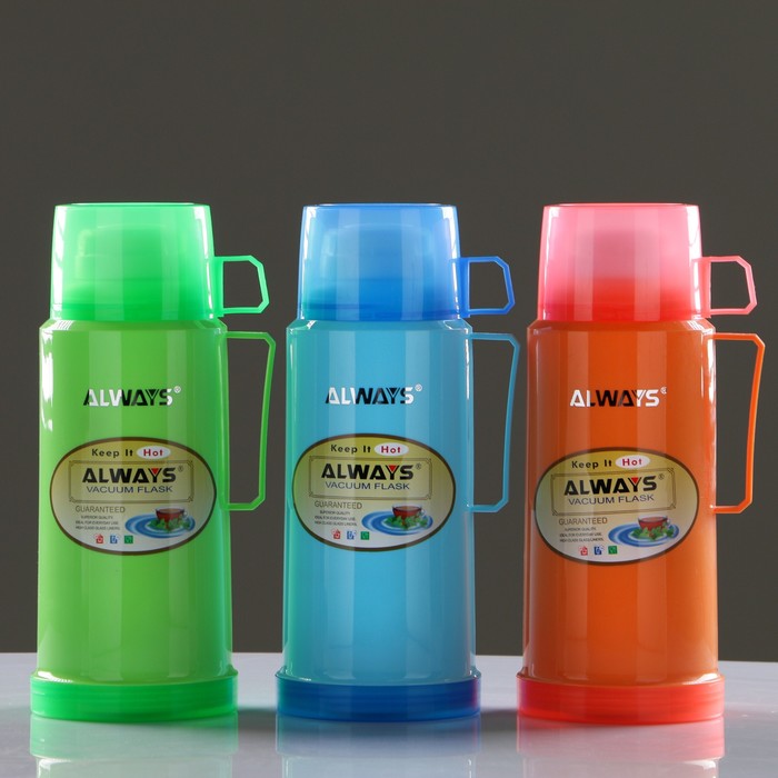 фото Термос "основа", 1 л, сохраняет тепло 8 ч, 13х28 см, микс nobrand