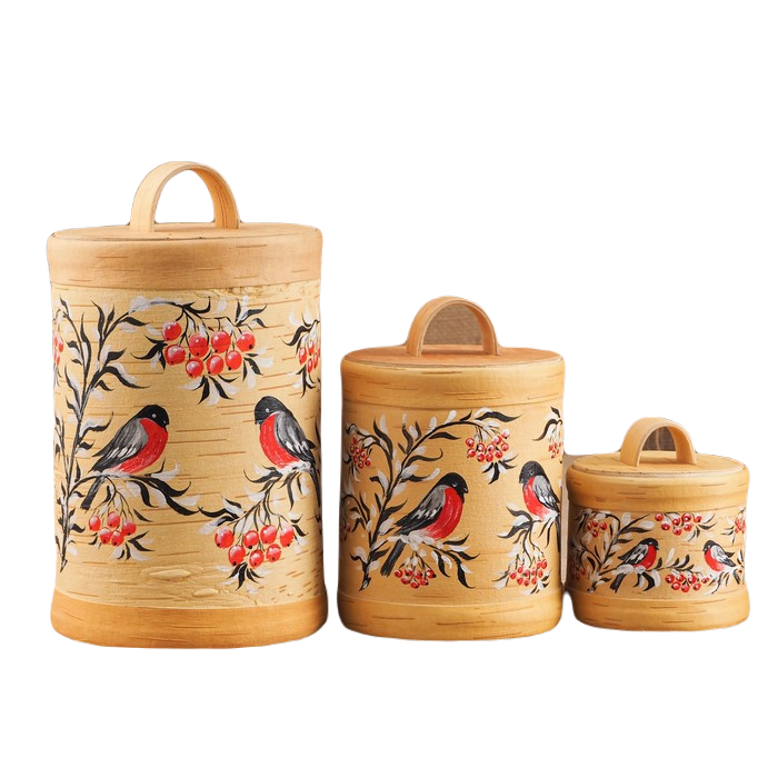 Набор туесов «Птички», ручная роспись, 3 шт, размер туеса: 18x12x12 см, береста, Бежевый, Изделия из бересты
Набор туесов «Птички», ручная роспись, 3 шт, размер туеса: 18x12x12 см, береста, Бежевый, Изделия из бересты